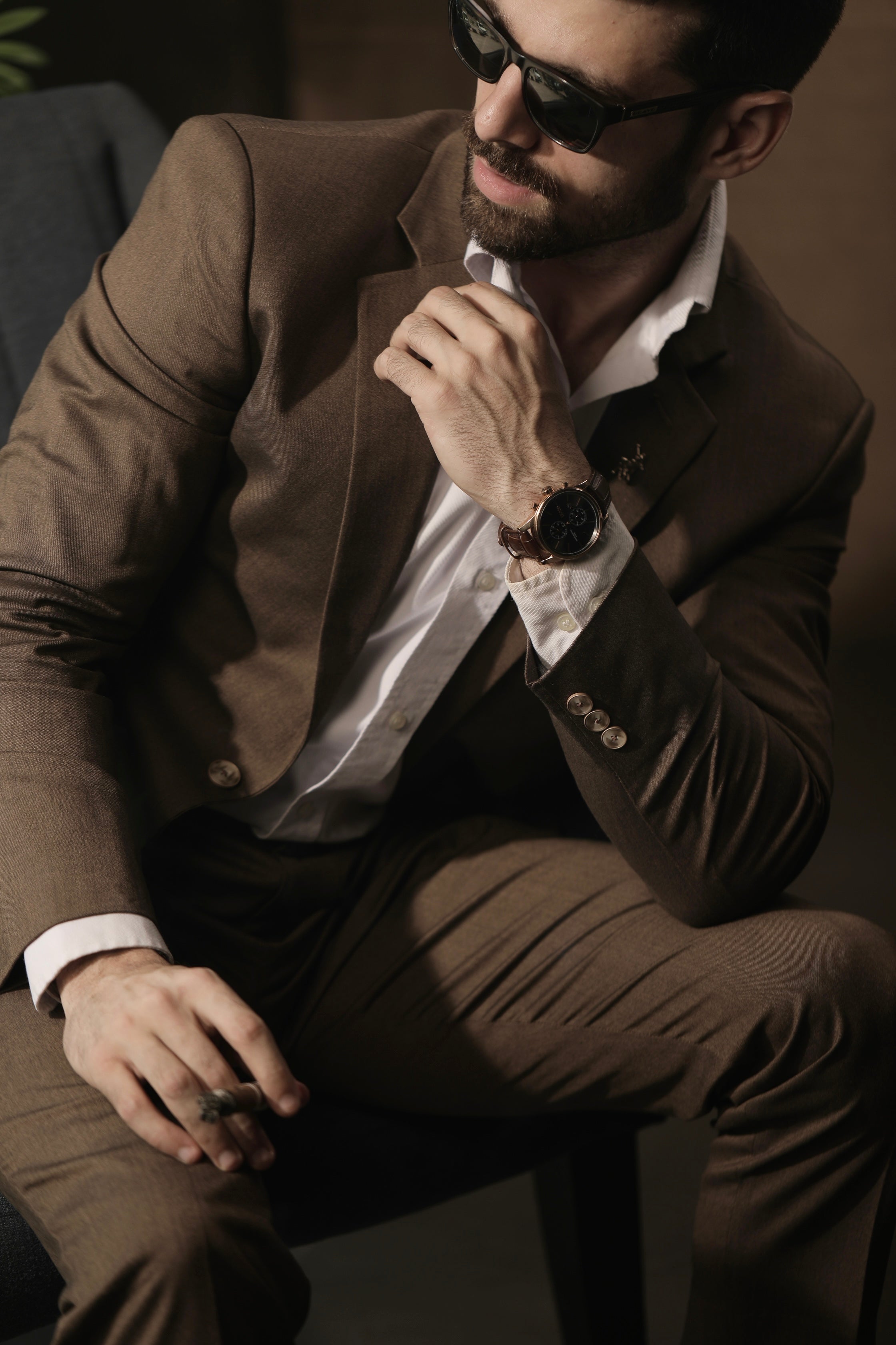 スーツ Mid 1950s Style Glossy DarkBrown Conpora スーツ Mid 1950s Style Glossy DarkBrown Conpora Vintage 90s