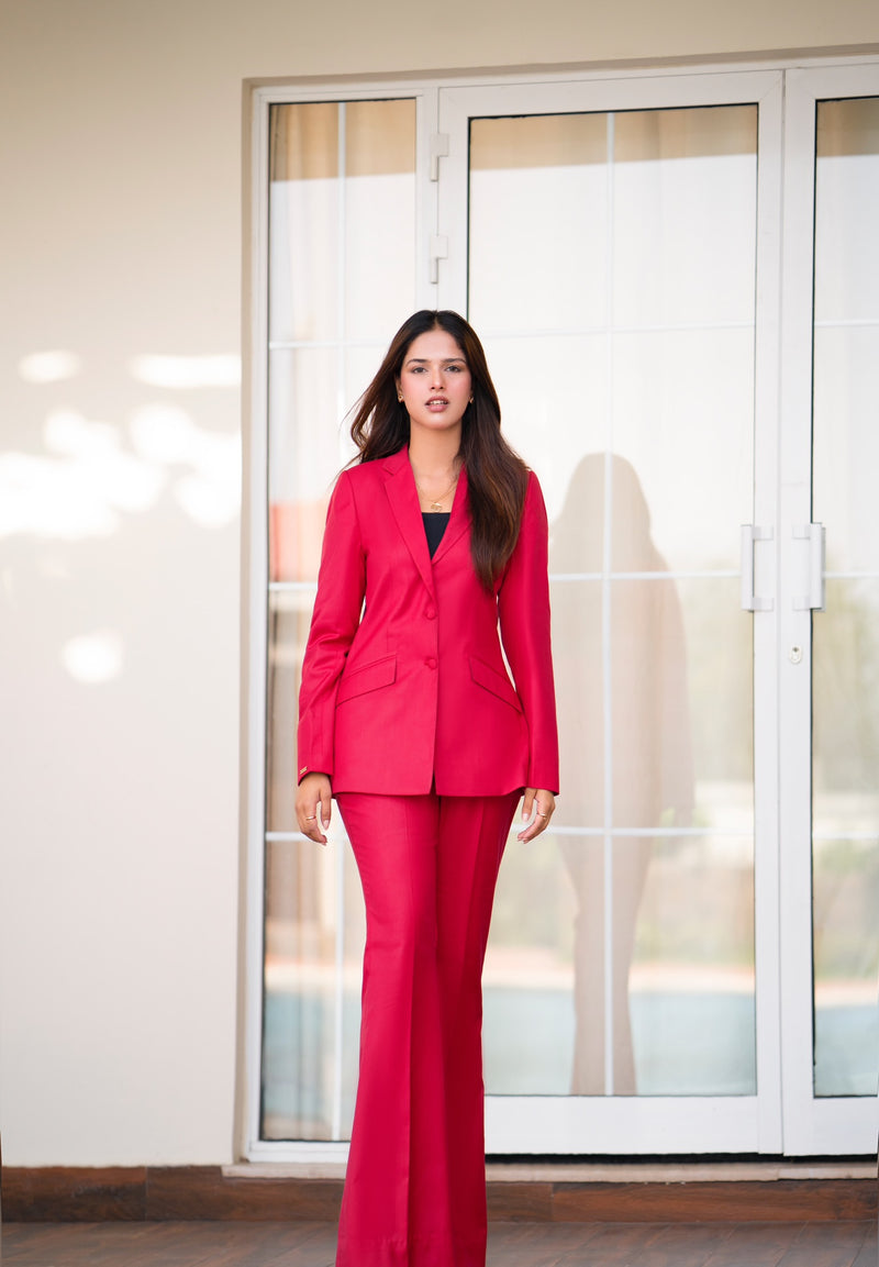 Hot Pink - Structured Suit (Two Piece)