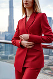 Emirates Red - Asymmetrical Structured Suit