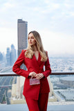 Emirates Red - Asymmetrical Structured Suit