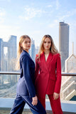 Emirates Red - Asymmetrical Structured Suit