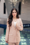 Beige - One Buttoned Structured Suit (Limited Edition)