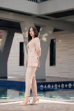 Beige - One Buttoned Structured Suit (Limited Edition)