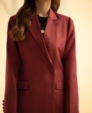 Dark Cherry - Side Structured Suit