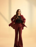 Dark Cherry - Side Structured Suit