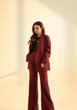 Dark Cherry - Side Structured Suit