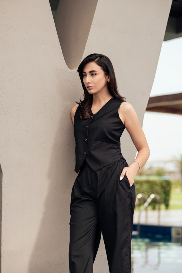 Deep Black - Waistcoat Set