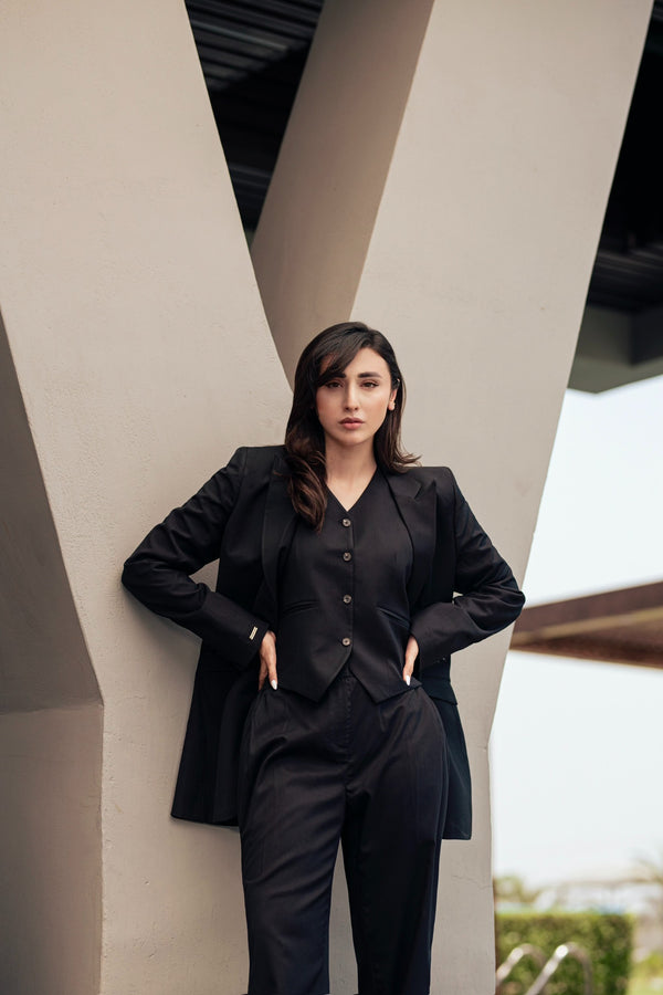 Deep Black - Oversized Suit (3 Piece)