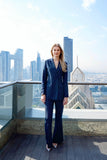 Pinstripe Navy - Side Structured Suit (Limited Edition)