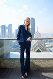 Pinstripe Navy - Side Structured Suit (Limited Edition)