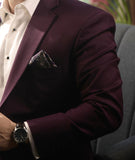 Wine Purple Structured Blazer