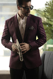 Wine Purple Structured Blazer