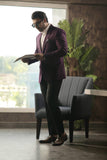 Wine Purple Structured Blazer