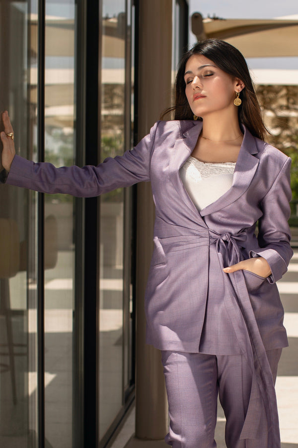 Lavender Purple - Wrap Suit