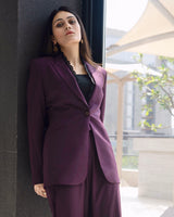 Purple - Laced Structured Suit (Two Piece)