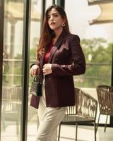 Rosewood Red - Double Breasted Suit (Two Piece
