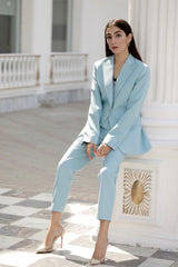 Pastel blue - Structured Suit (Two Piece)