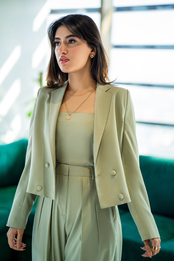 Oslo Green - Cropped Suit (Two Piece)