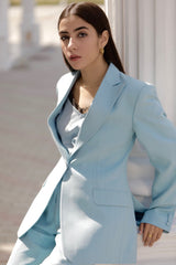 Pastel blue - Structured Suit (Two Piece)