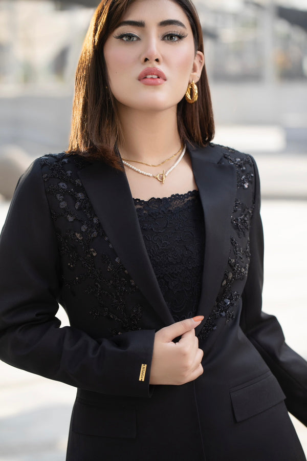 Black - Embellished Suit